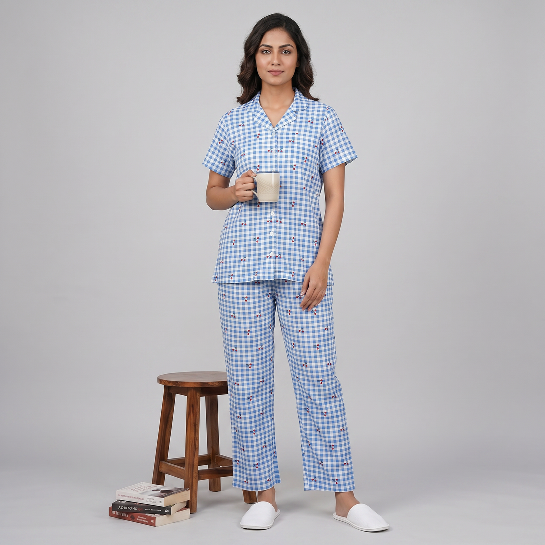 Cotton Printed Shirt with Pyjama set