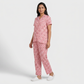 Cotton Printed Shirt with Pyjama Sleepwear Set