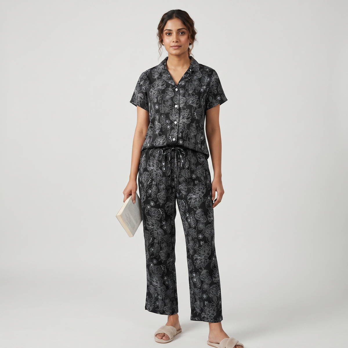 Cotton Printed Shirt with Pyjama set