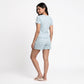 Printed Top with Shorts Sleepwear Set
