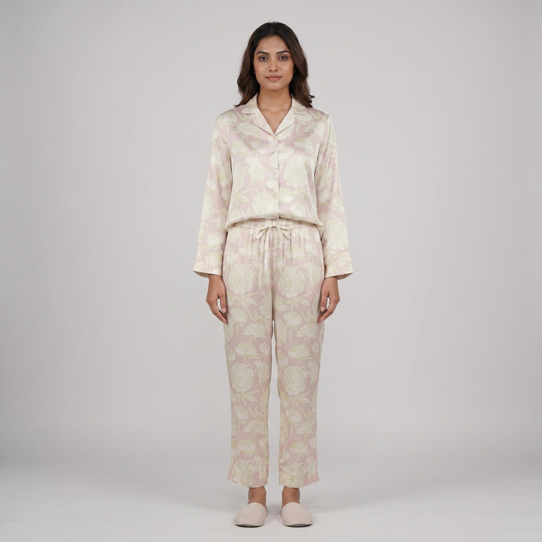 Digital Printed Shirt with Pyjama Sleepwear Set