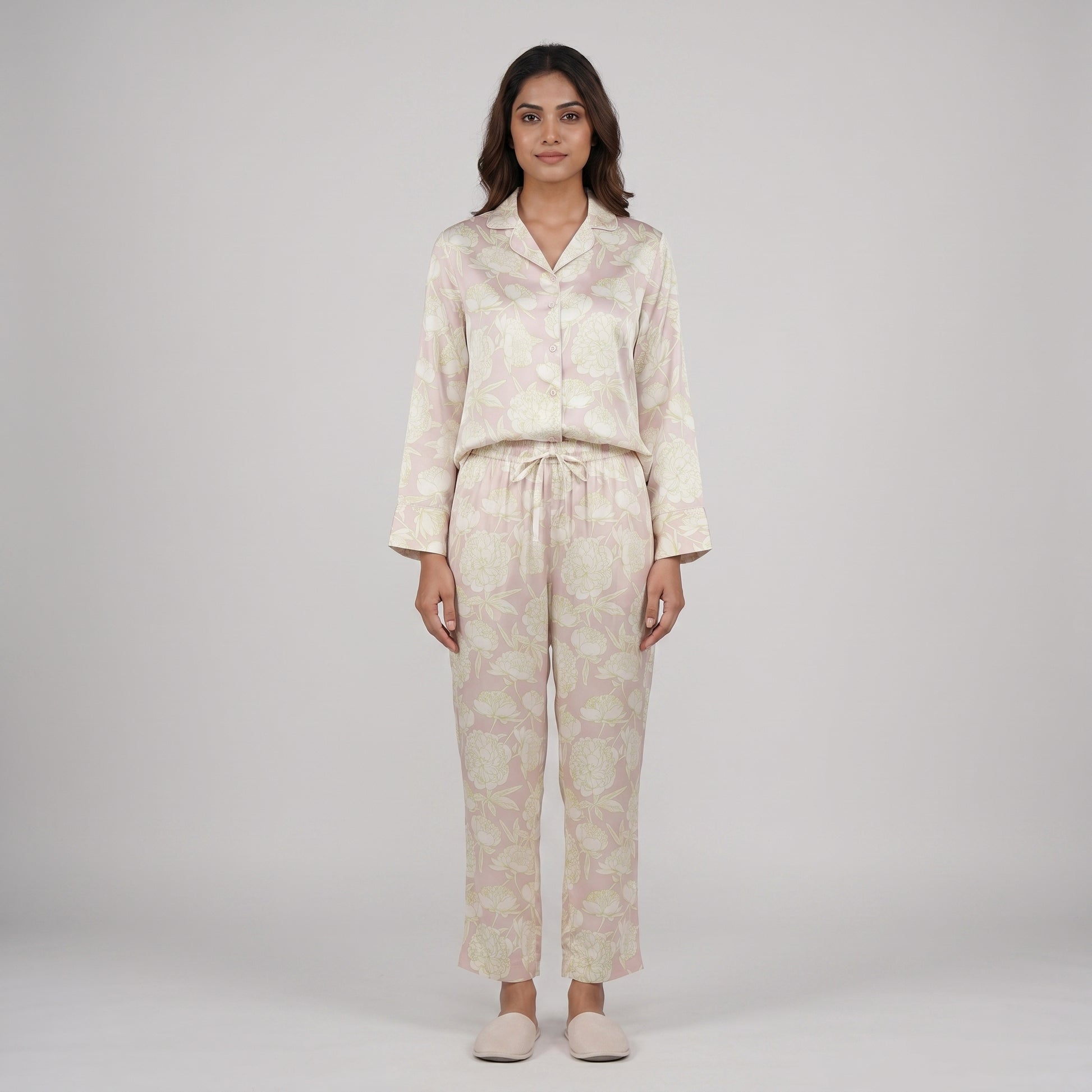 Digital Printed Shirt with Pyjama Sleepwear Set