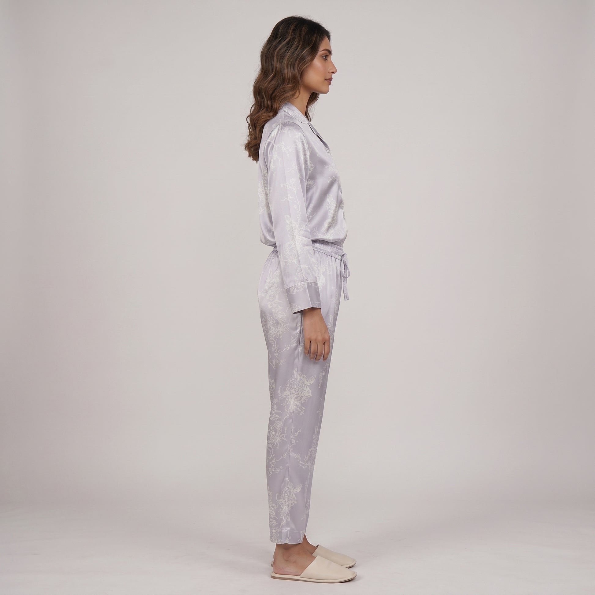 Digital Printed Shirt with Pyjama Sleepwear Set