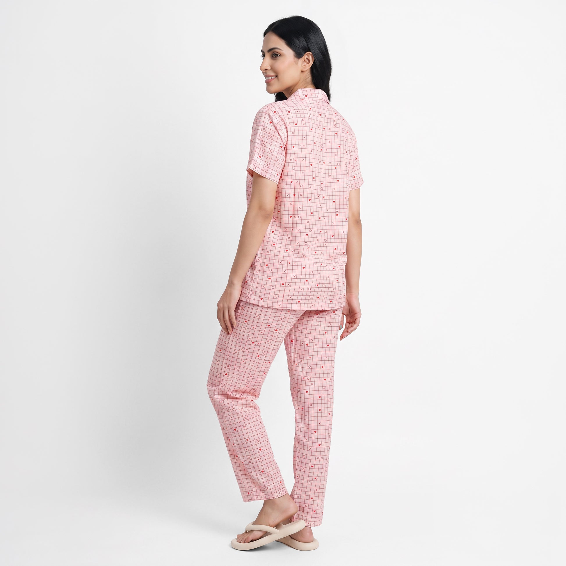 Printed Shirt with Pyjama Sleepwear Set