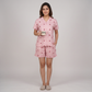 Cotton Printed Shirt with Short Sleepwear set