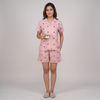 Cotton Printed Shirt with Short Sleepwear set