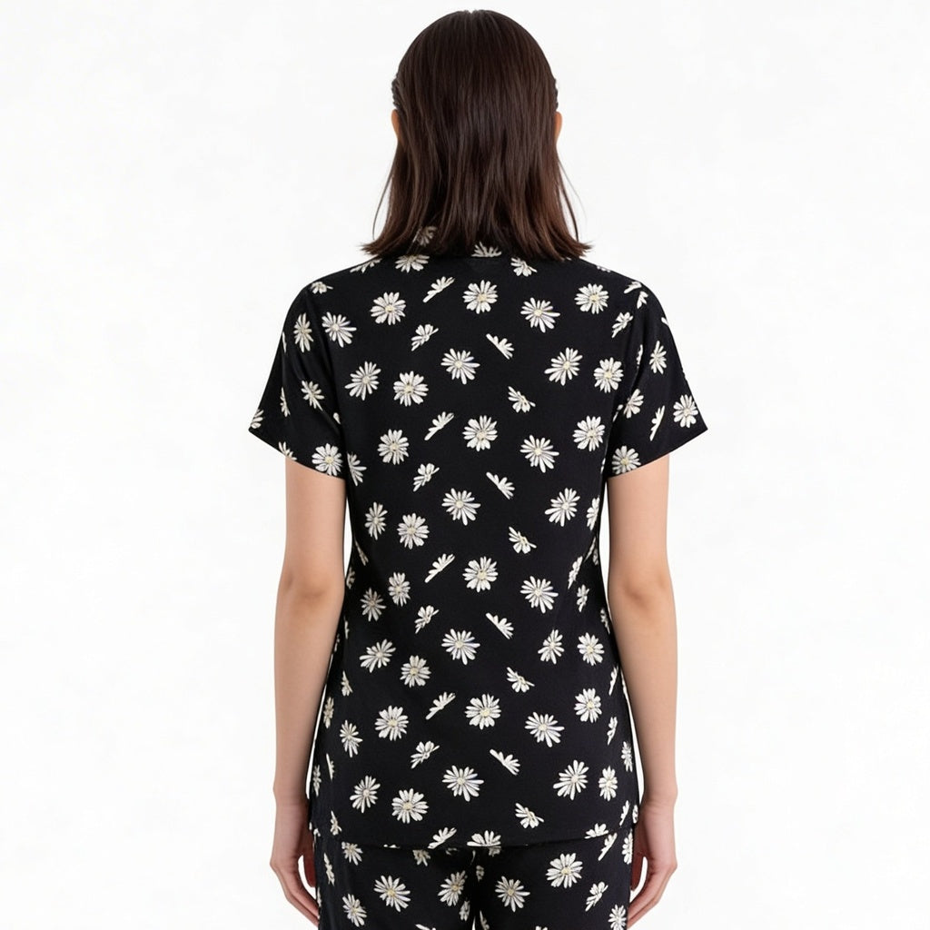 Printed Shirt with Pyjama Sleepwear Set