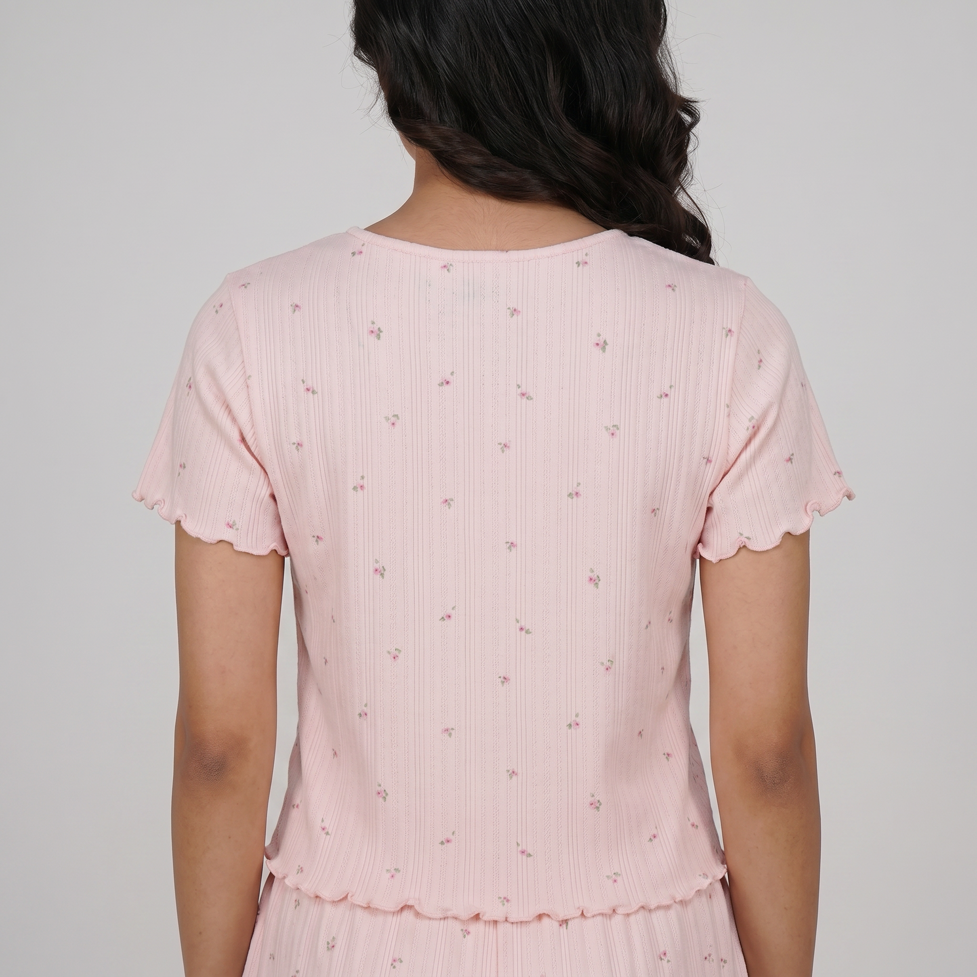 Printed Top with Pyjama Sleepwear Set