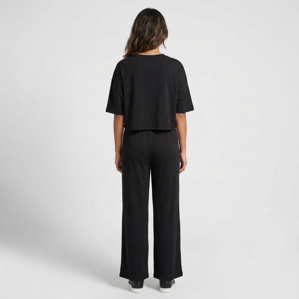 Solid T-Shirt with Pyjama Sleepwear Set