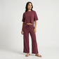 Regular Fit Solid T-Shirt with Pyjama Sleepwear Set