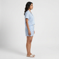 Cotton Striped Shirt with Shorts Sleepwear Set