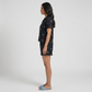 Cotton Embroiderd Shirt with Shorts Sleepwear Set