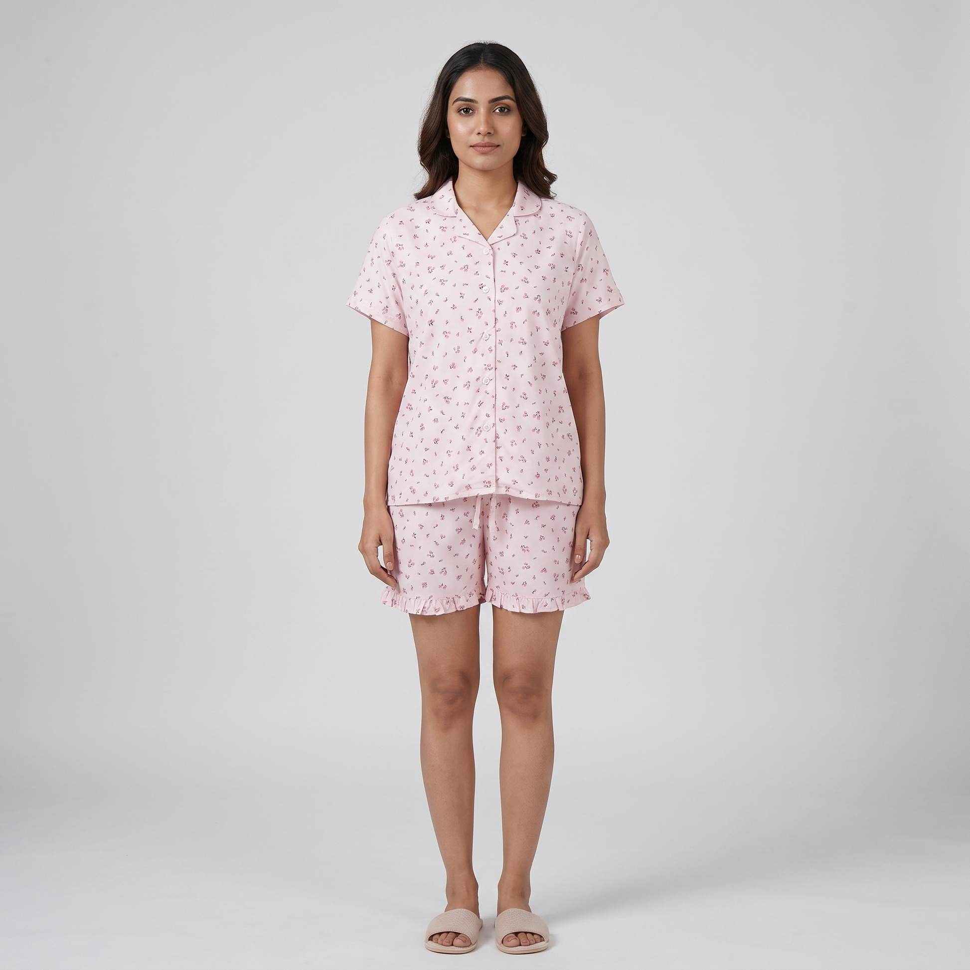 Printed Shirt with Short Sleepwear set