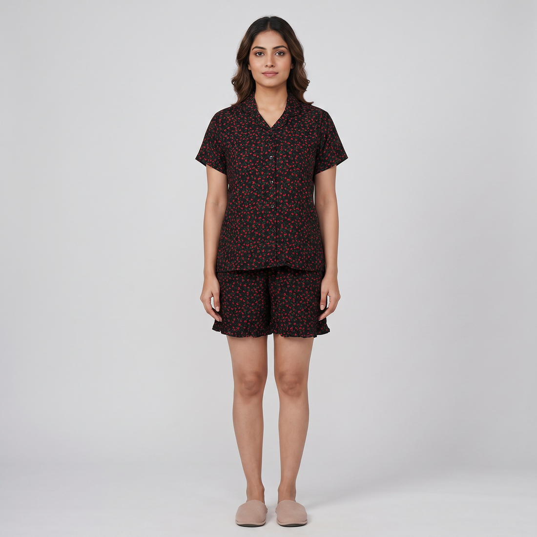Printed Shirt with Short Sleepwear set