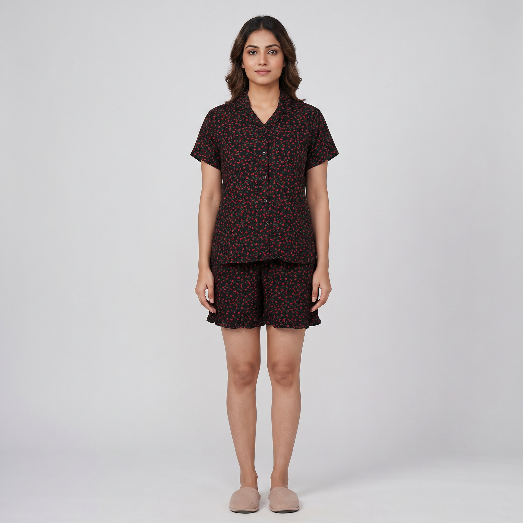 Printed Shirt with Short Sleepwear set