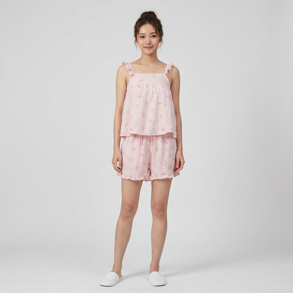 Cotton Printed T-Shirt with Shorts Sleepwear Set
