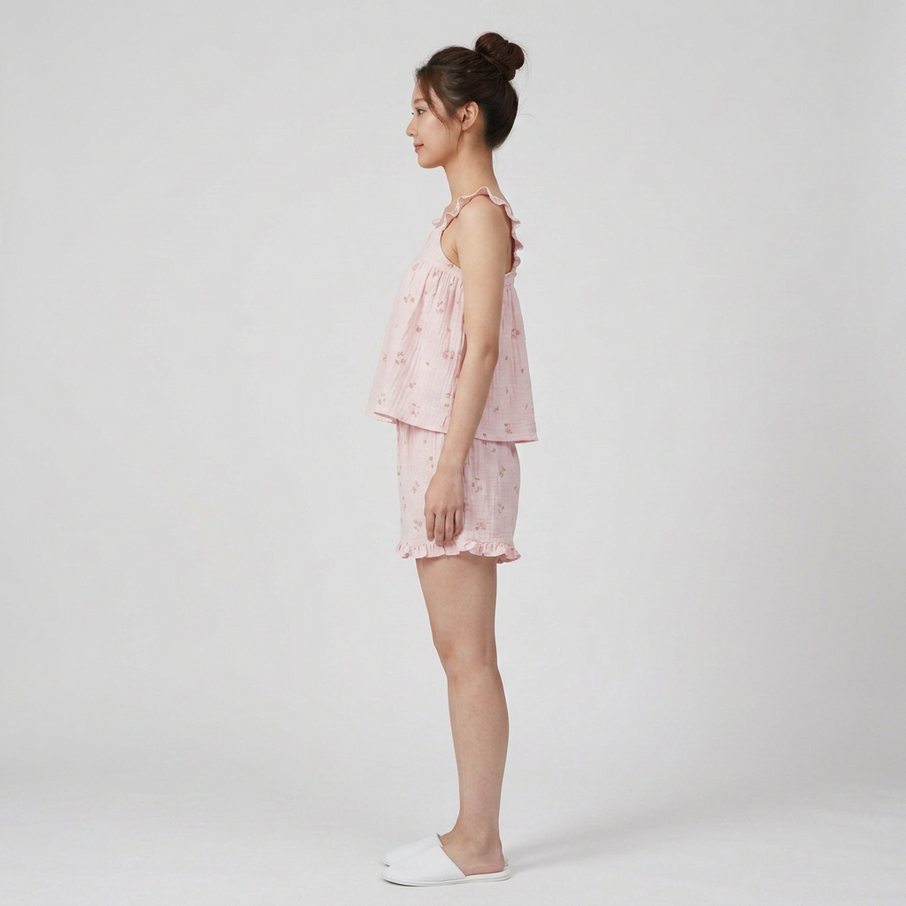 Cotton Printed T-Shirt with Shorts Sleepwear Set