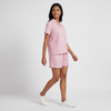 Printed Shirt with Shorts Sleepwear Set