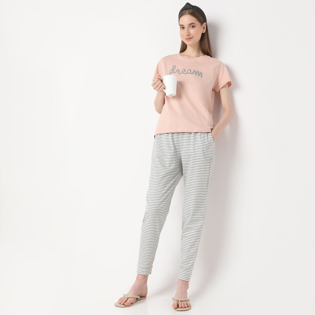Regular Fit Solid Crew Neck Lounge T-Shirt