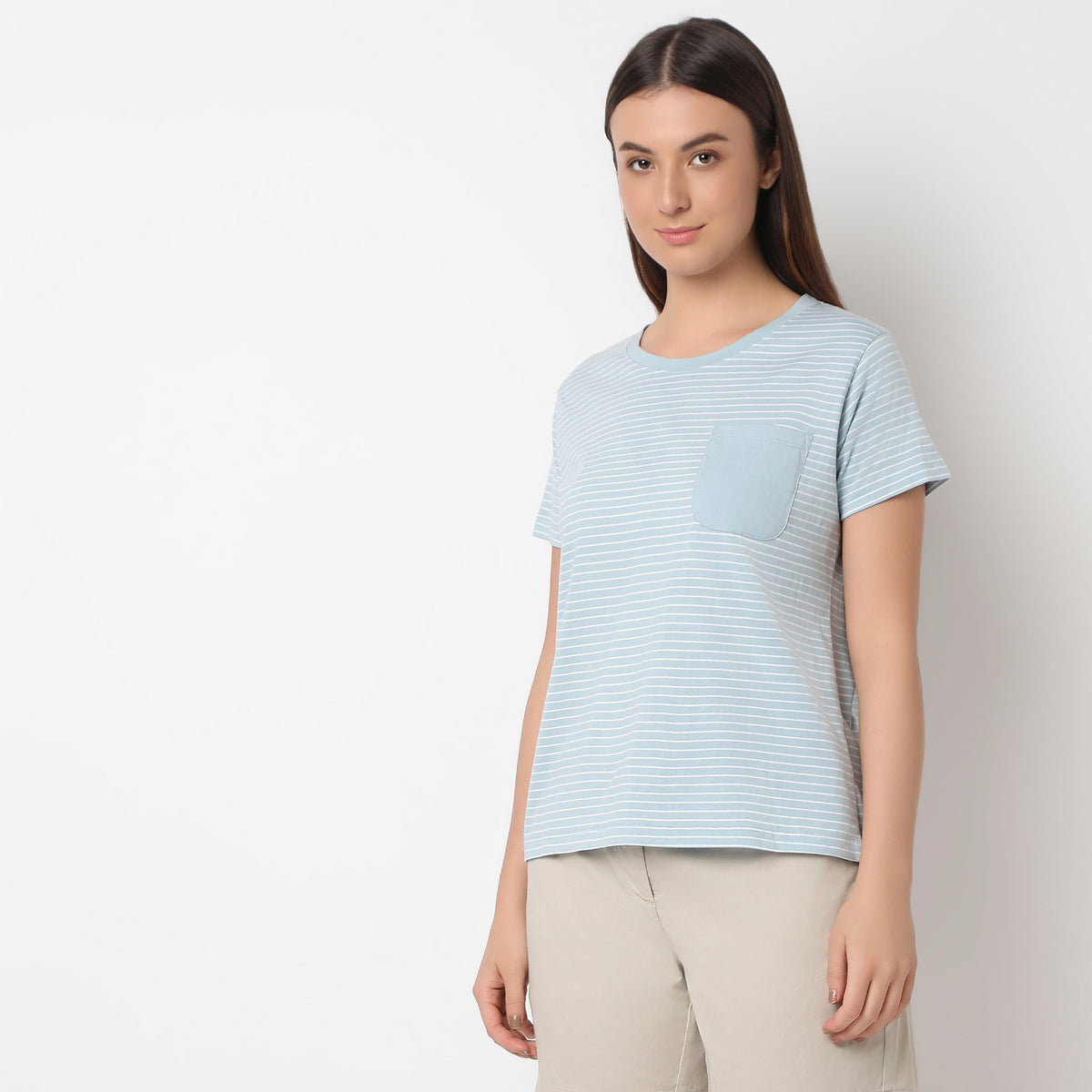 Regular Fit Striped Top