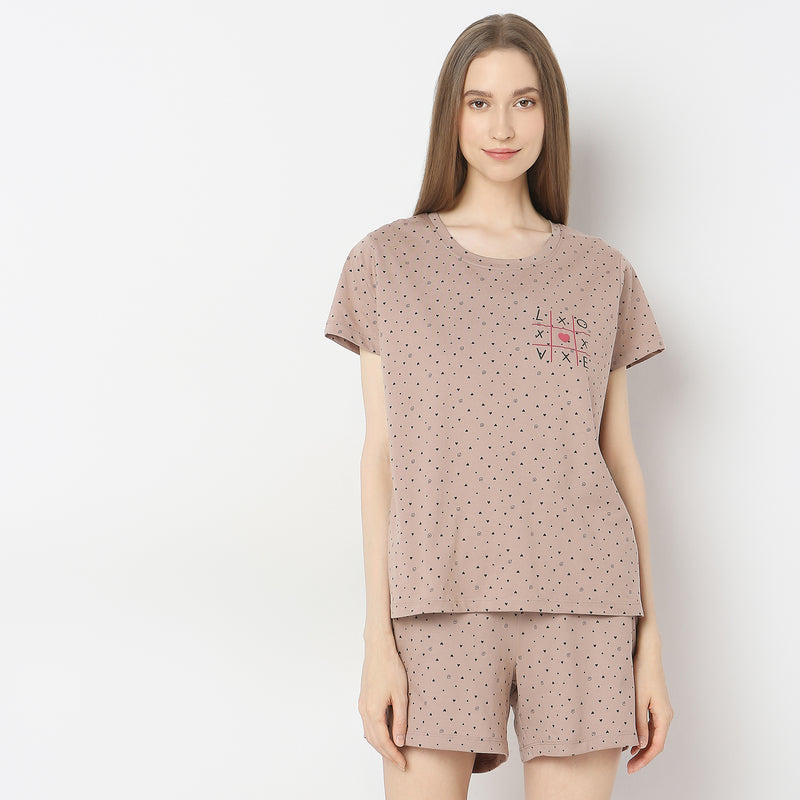 Regular Fit Printed Lounge T-Shirt