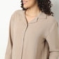 Solid Front Open Loungewear Shirt