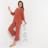 Solid Front Open Loungewear Shirt