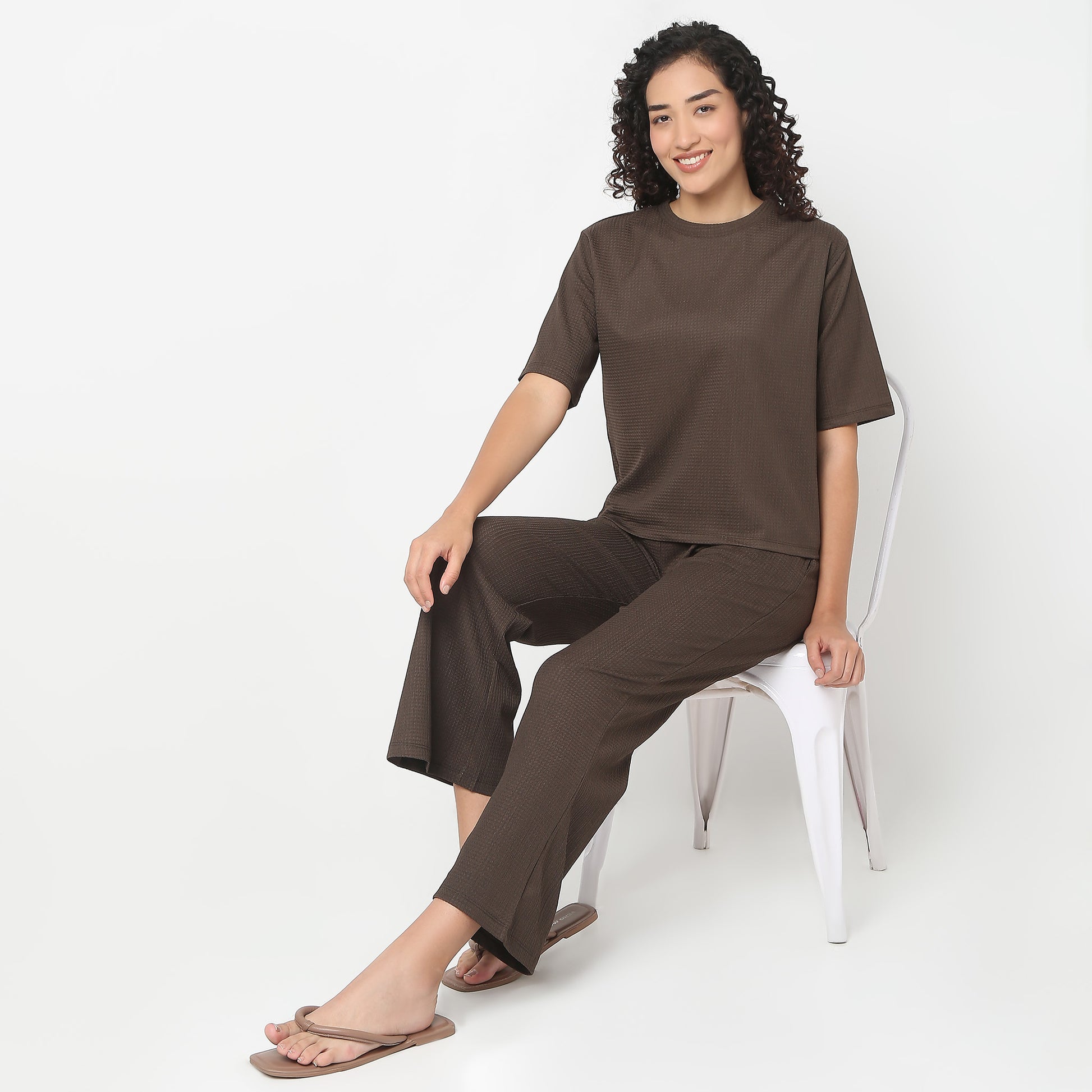 Solid Fashion Loungewear Top
