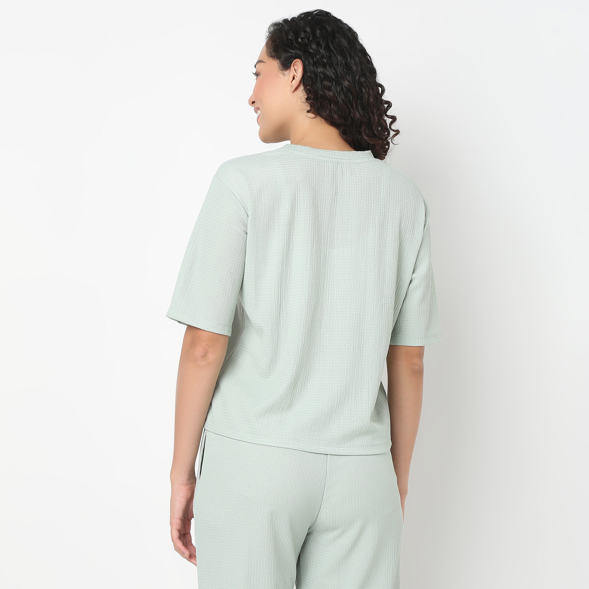 Solid Fashion Loungewear Top