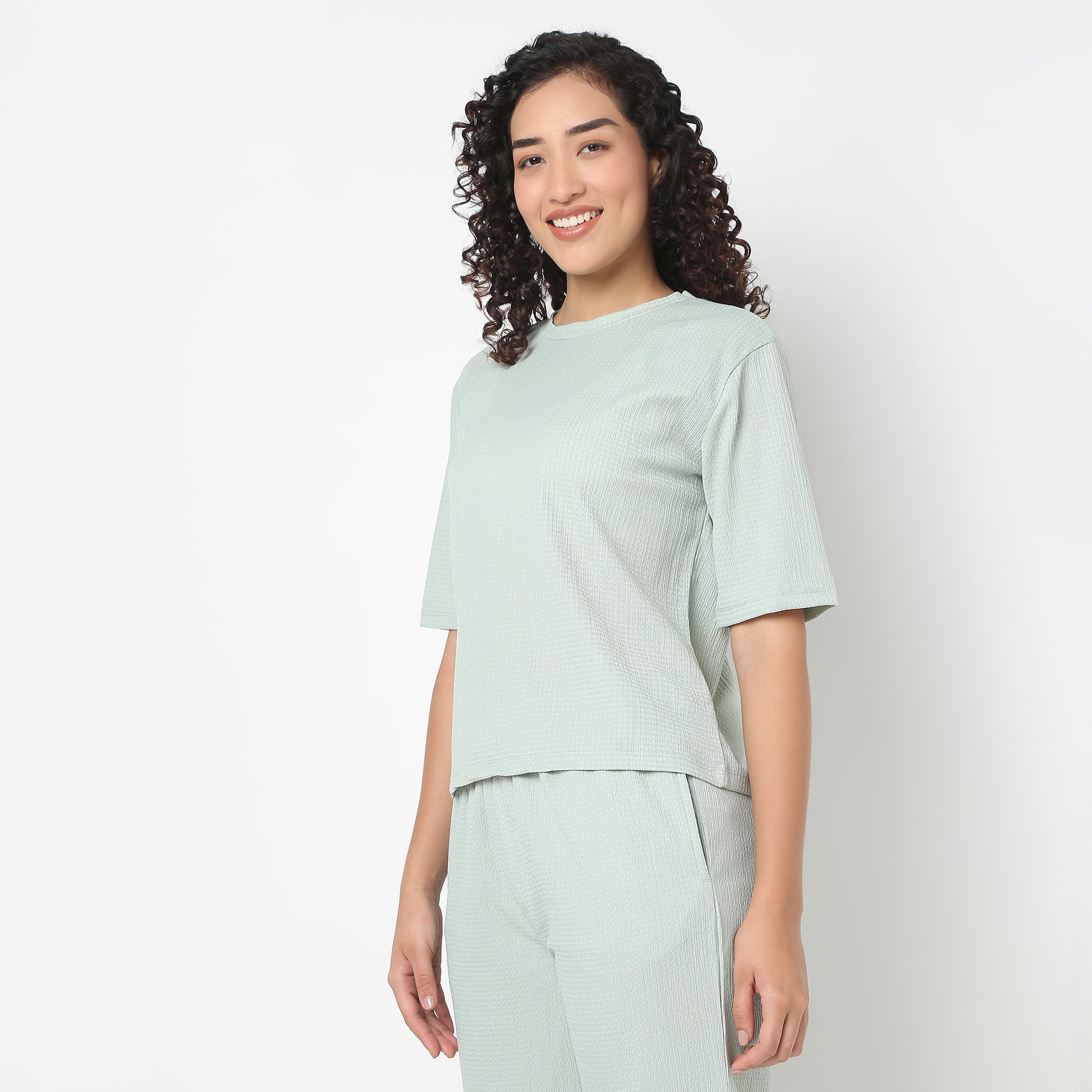 Solid Fashion Loungewear Top