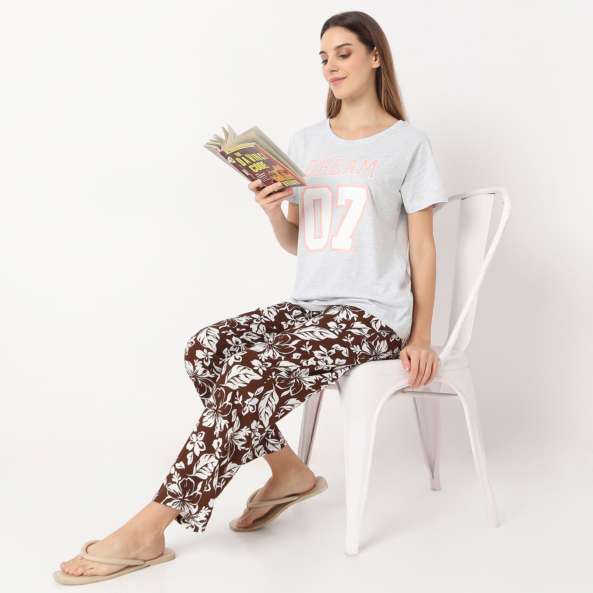 Printed Straight Short Sleeve Chest Printed T-Shirt