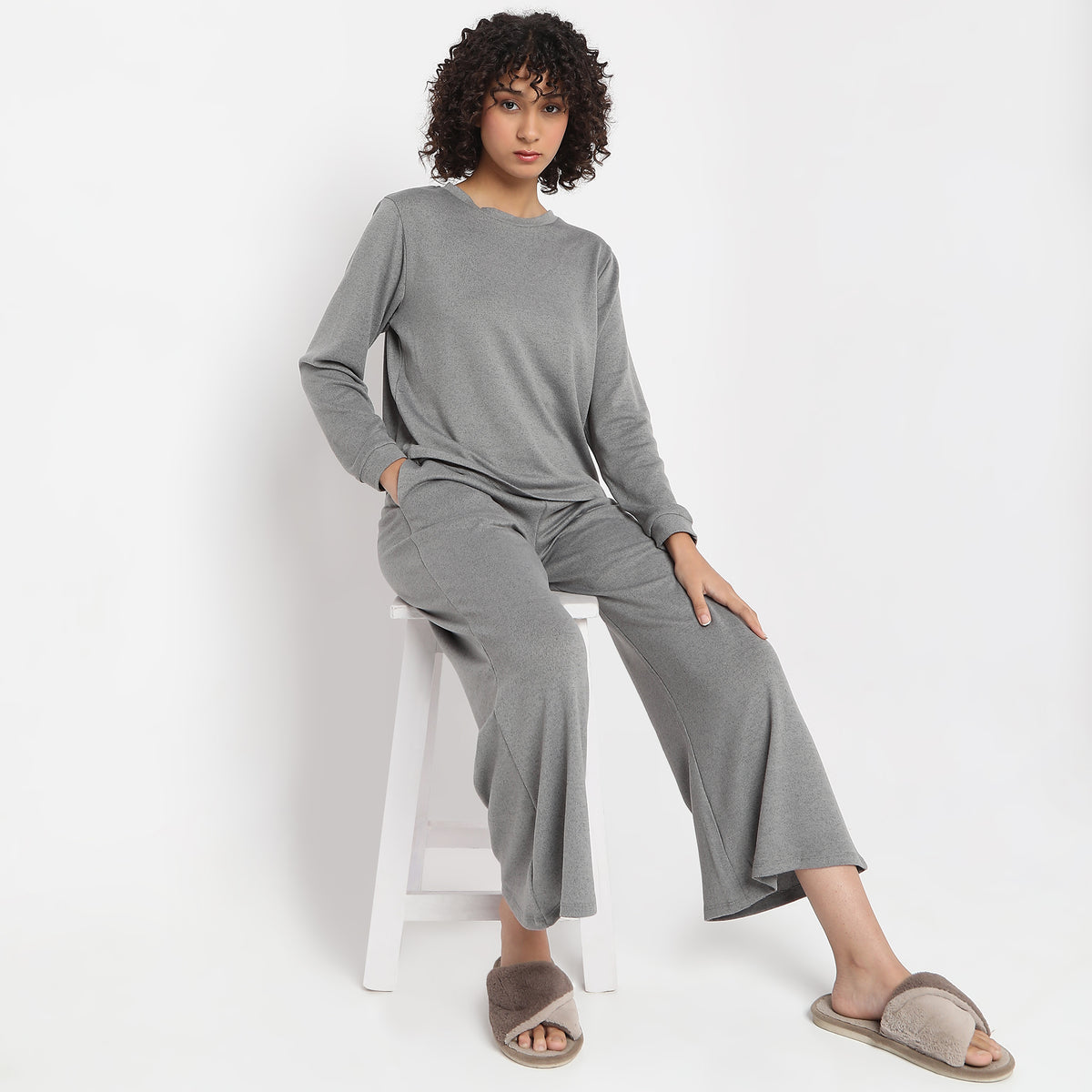 Boxy Fit Solid Lounge Top