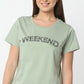 Regular Fit Printed Round Neck Regular Length T-Shirt