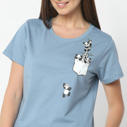 Regular Fit Printed Round Neck Regular Length T-Shirt