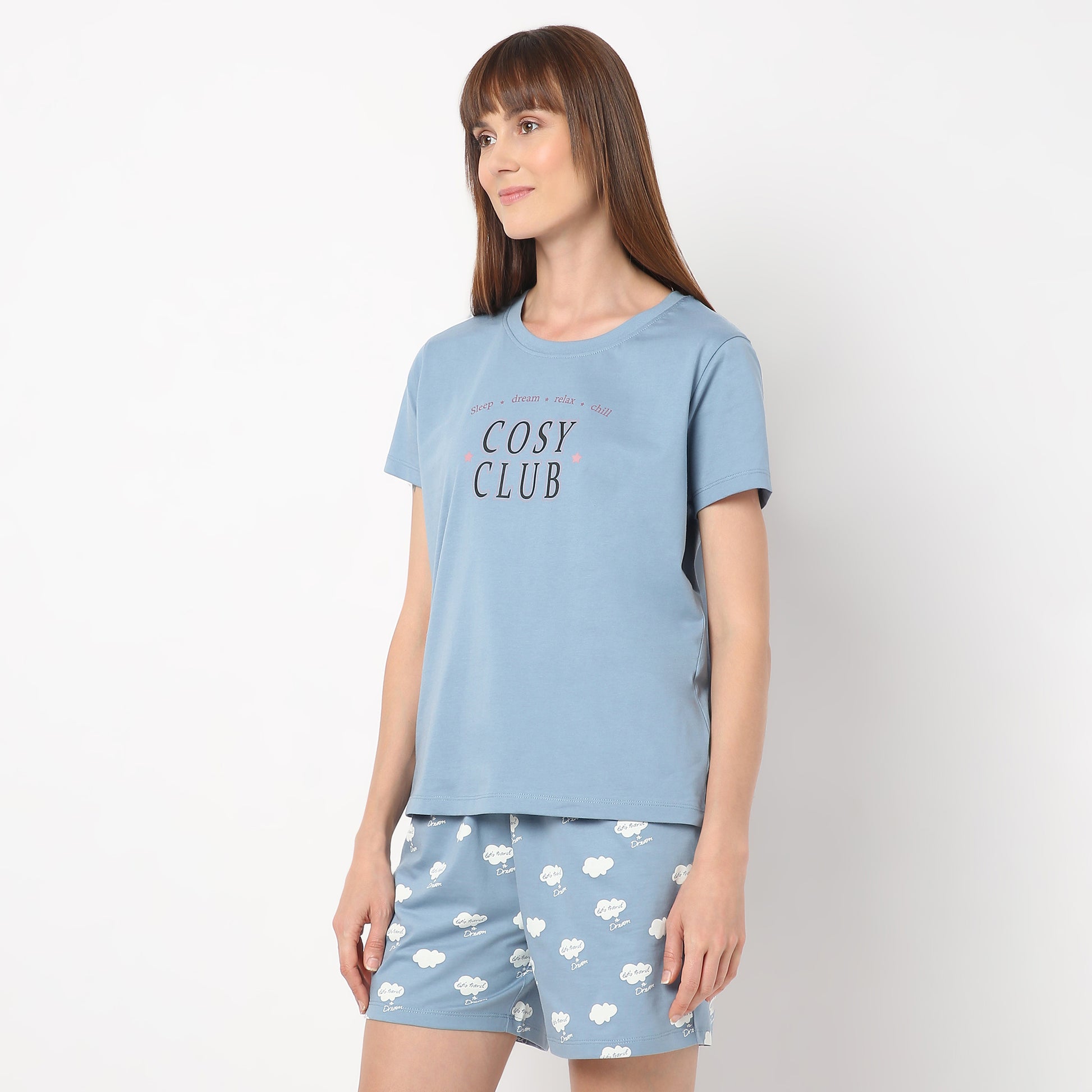 Regular Fit Printed Round Neck T-Shirt