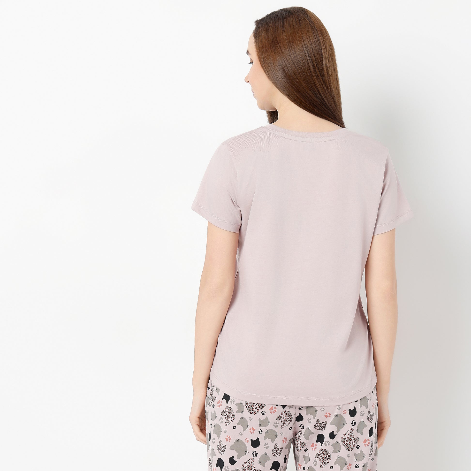 Regular Fit Printed Round Neck T-Shirt