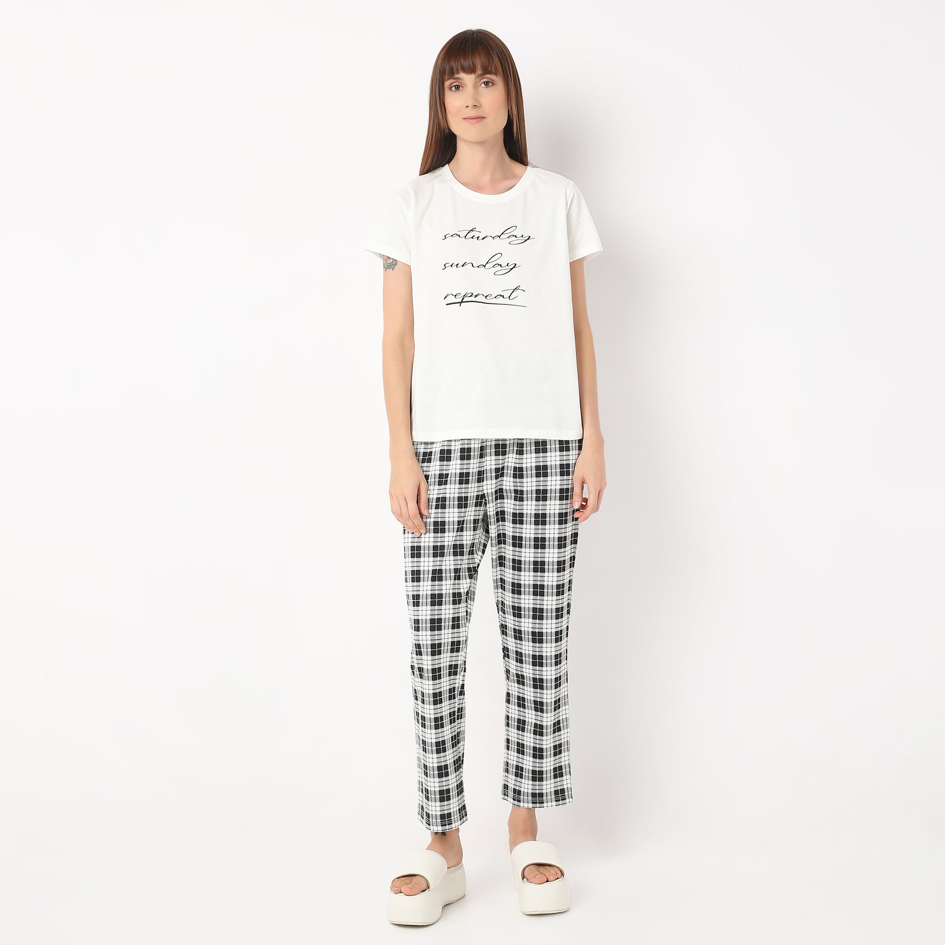 Regular Fit Printed Round Neck T-Shirt