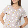 Regular Fit Printed Round Neck Regular Length T-Shirt