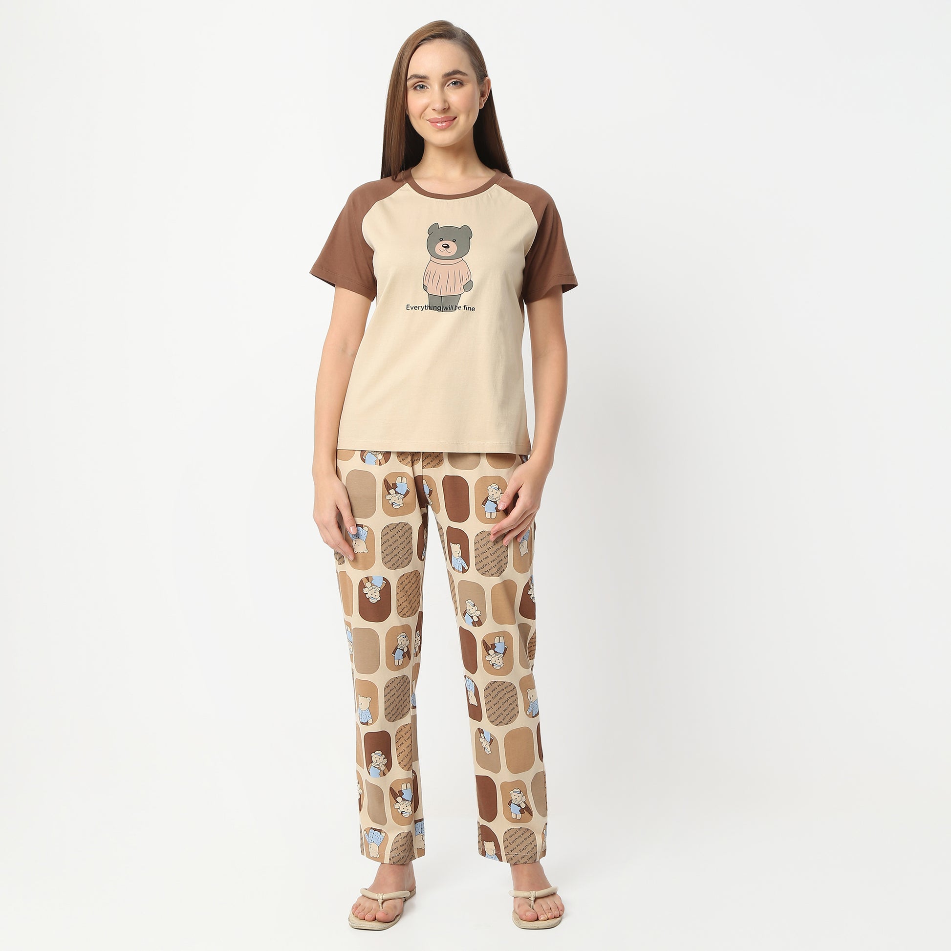 Regular Fit Printed Round Neck Regular Length T-Shirt