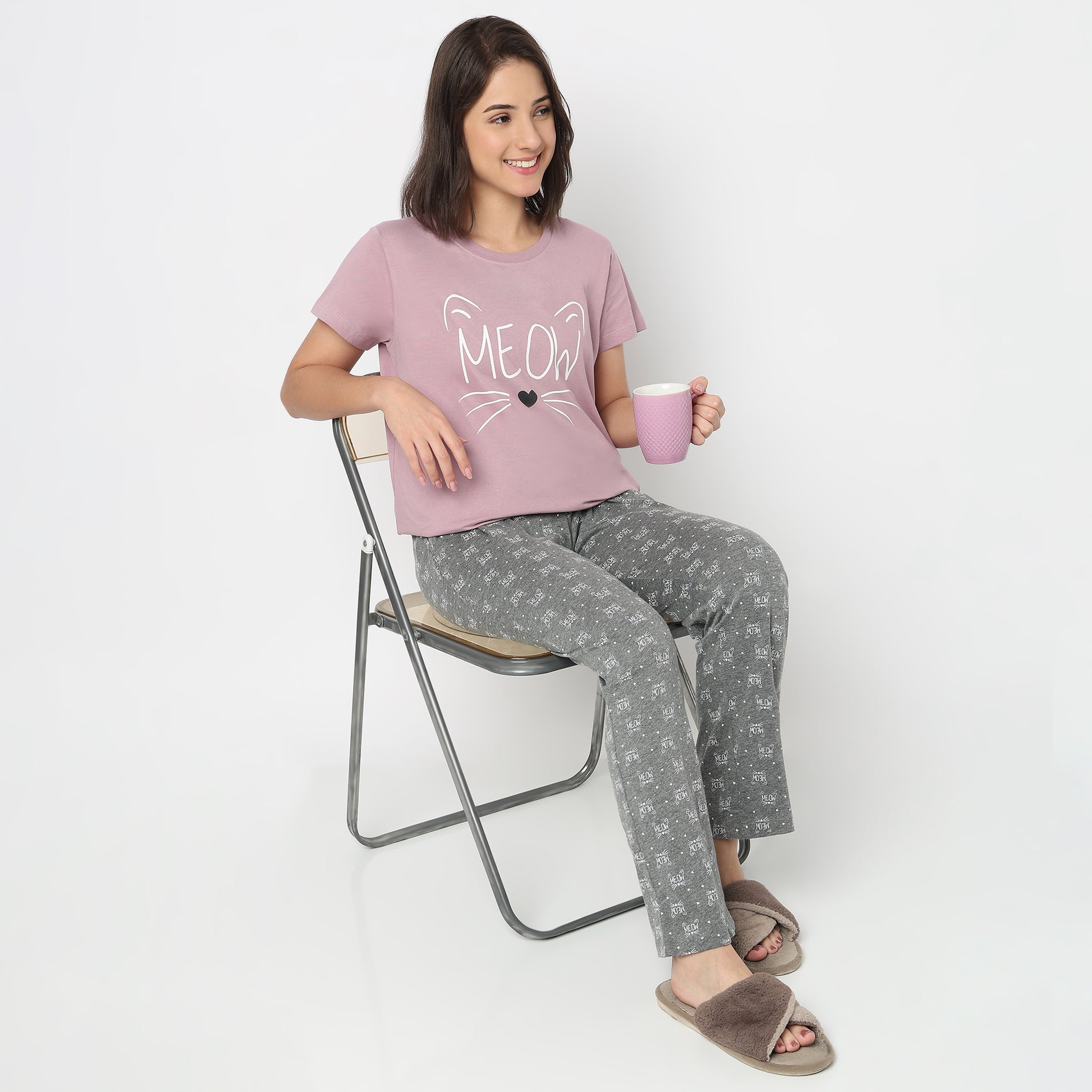 Knitted Printed Lounge T-Shirt