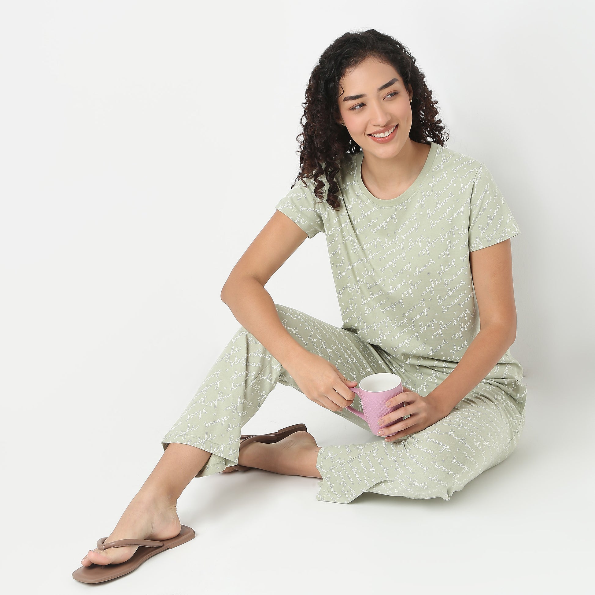 Loungewear Text Print T-shirt