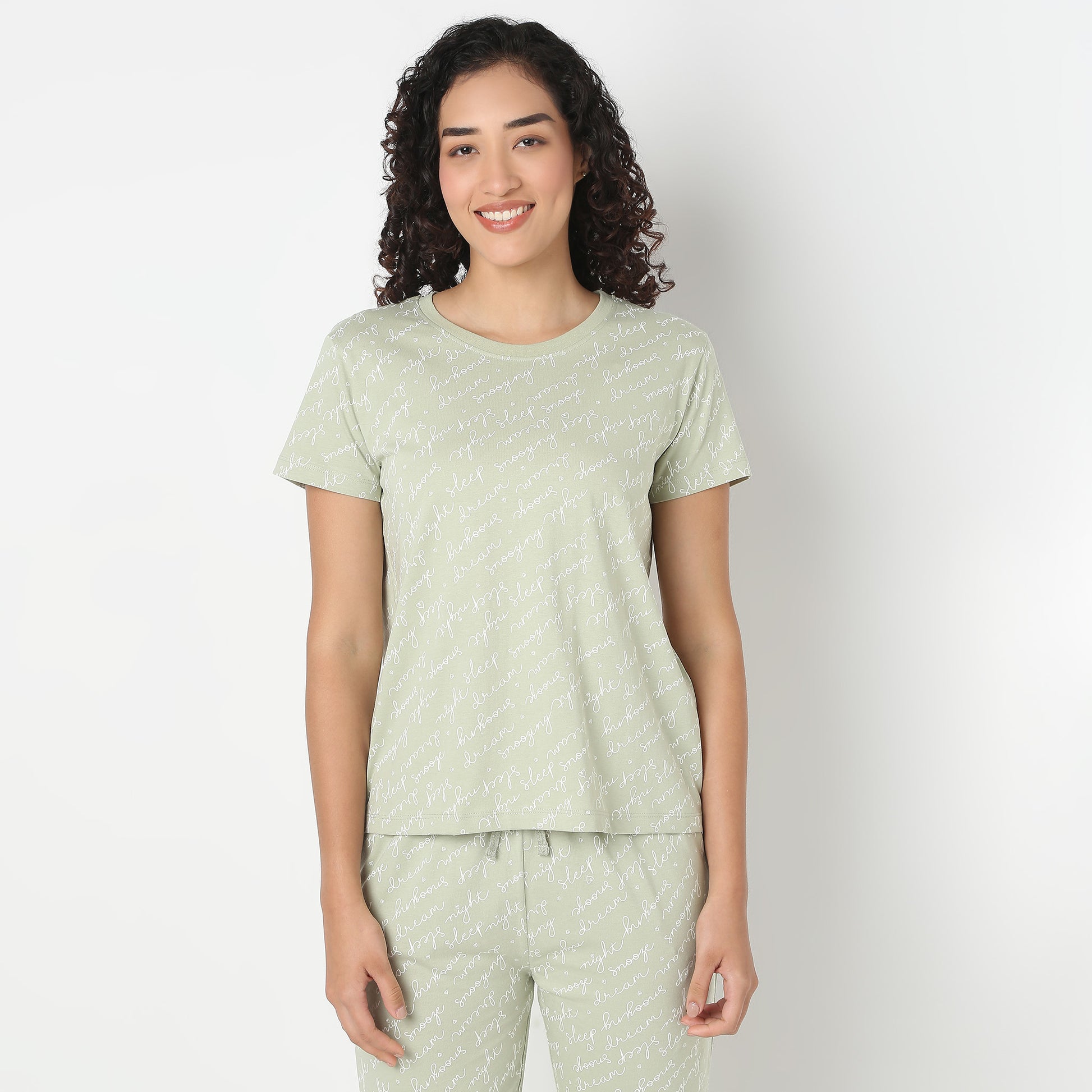 Loungewear Text Print T-shirt