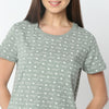 Regular Fit Printed Round Neck Regular Length T-Shirt