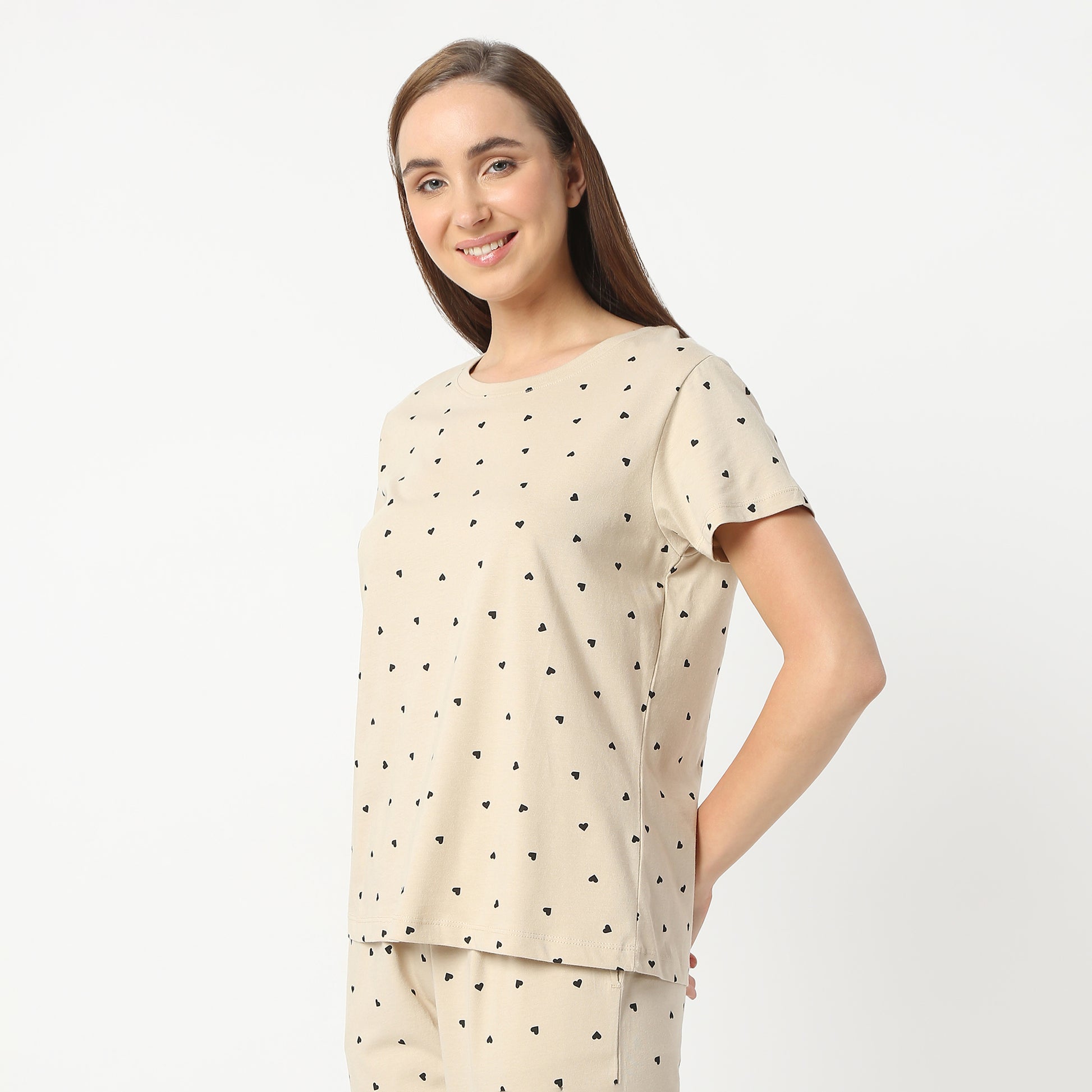 Regular Fit Printed Round Neck Regular Length T-Shirt