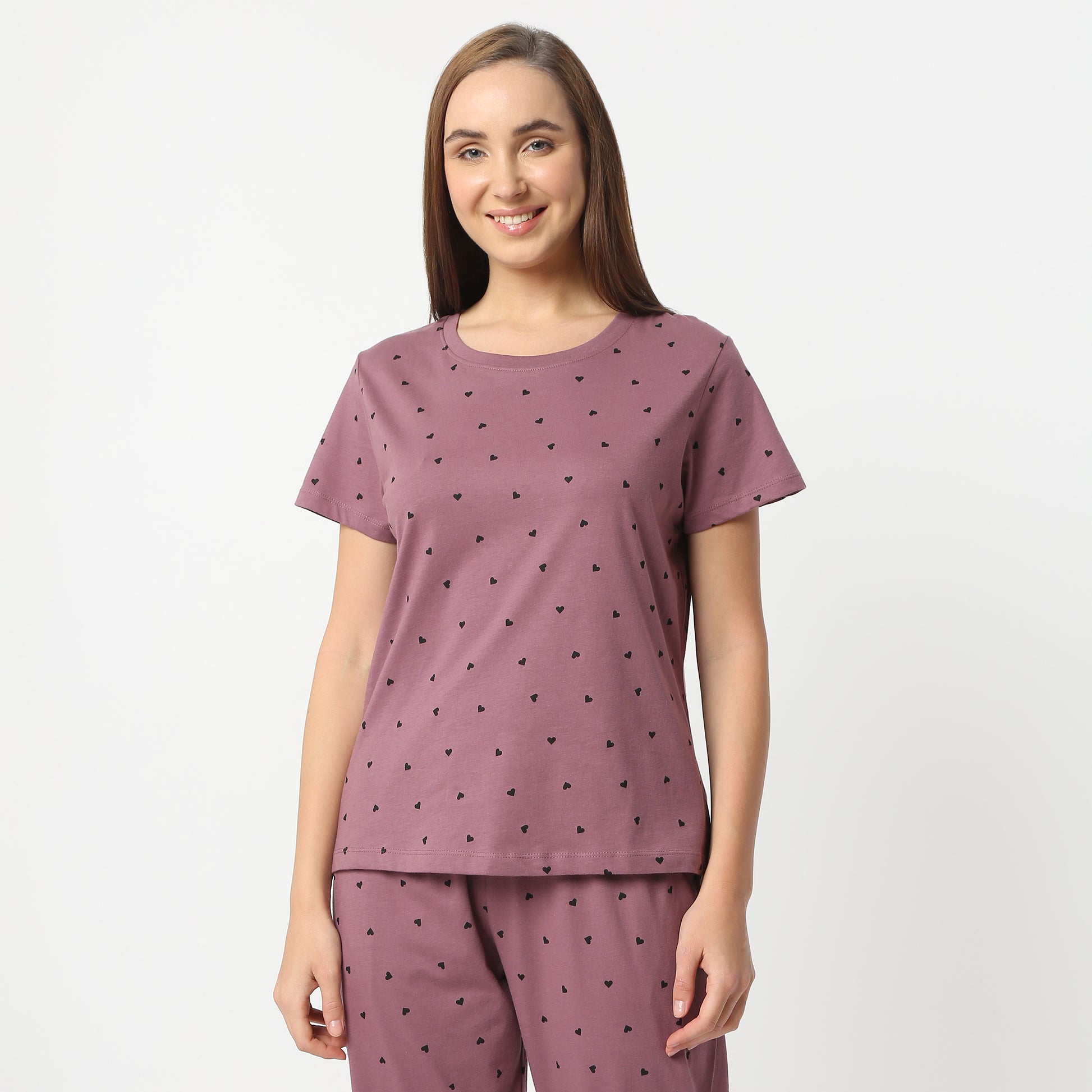 Regular Fit Printed Round Neck Regular Length T-Shirt