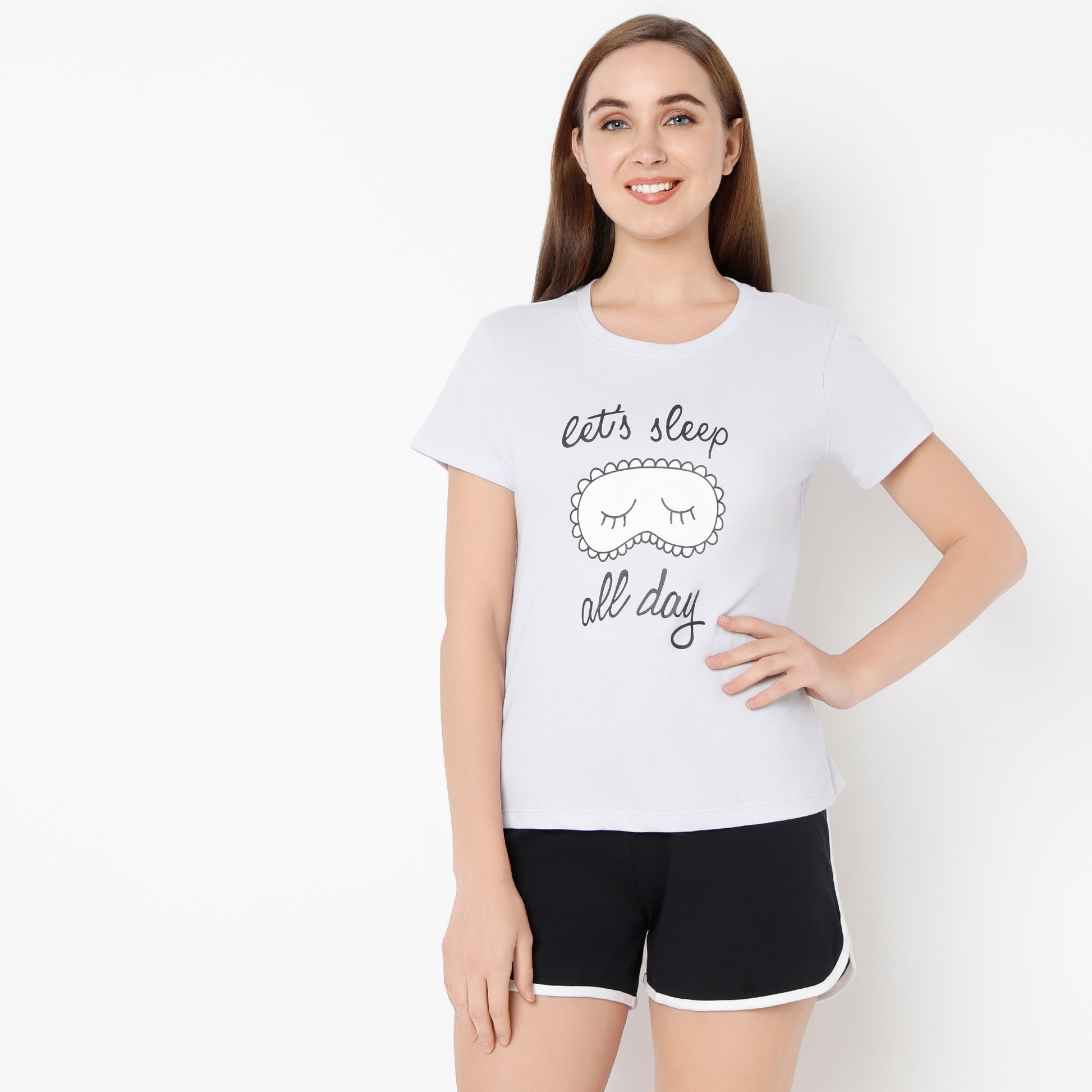 Regular Fit Printed Round Neck T-Shirt