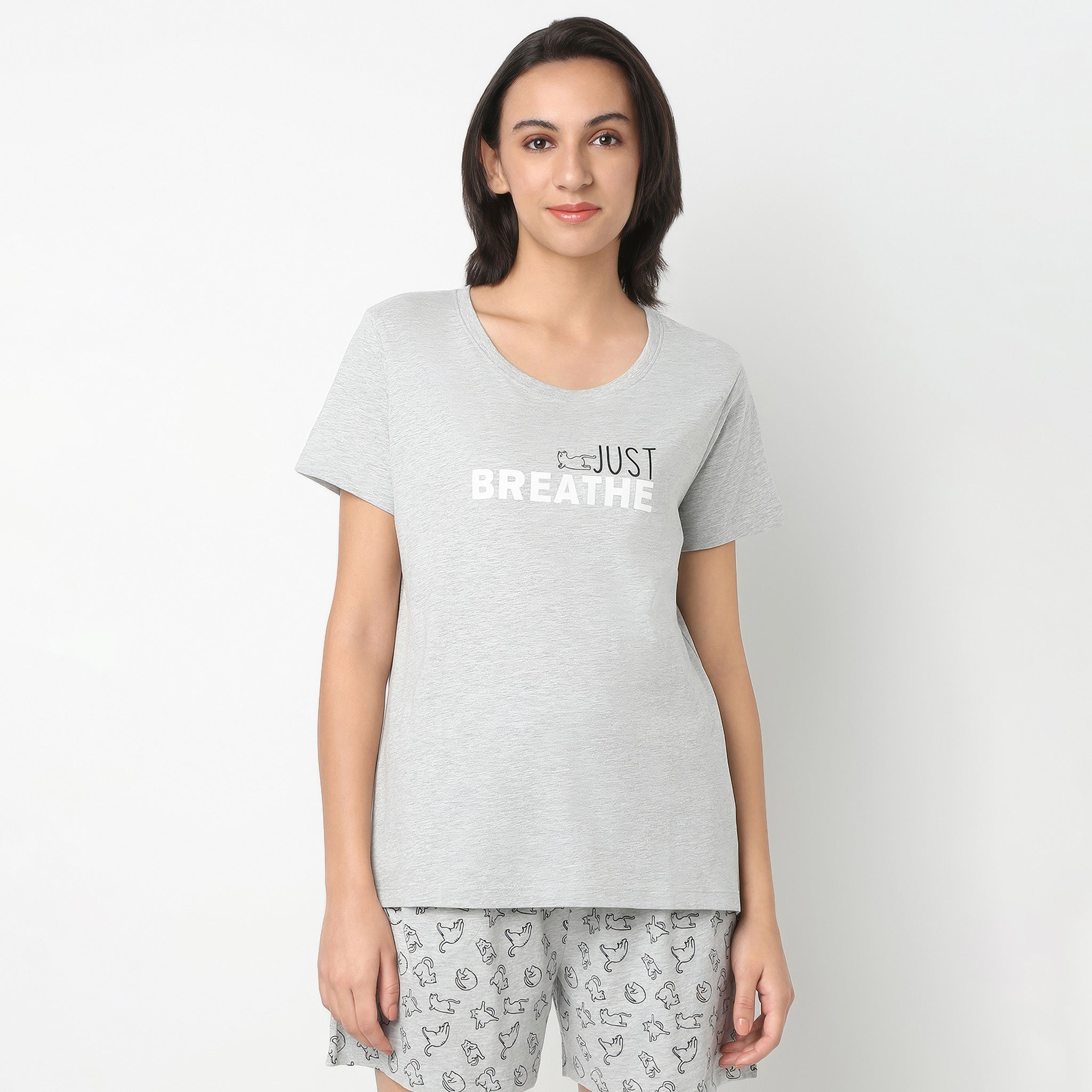 Regular Fit Animal Print Crew Neck T-Shirt