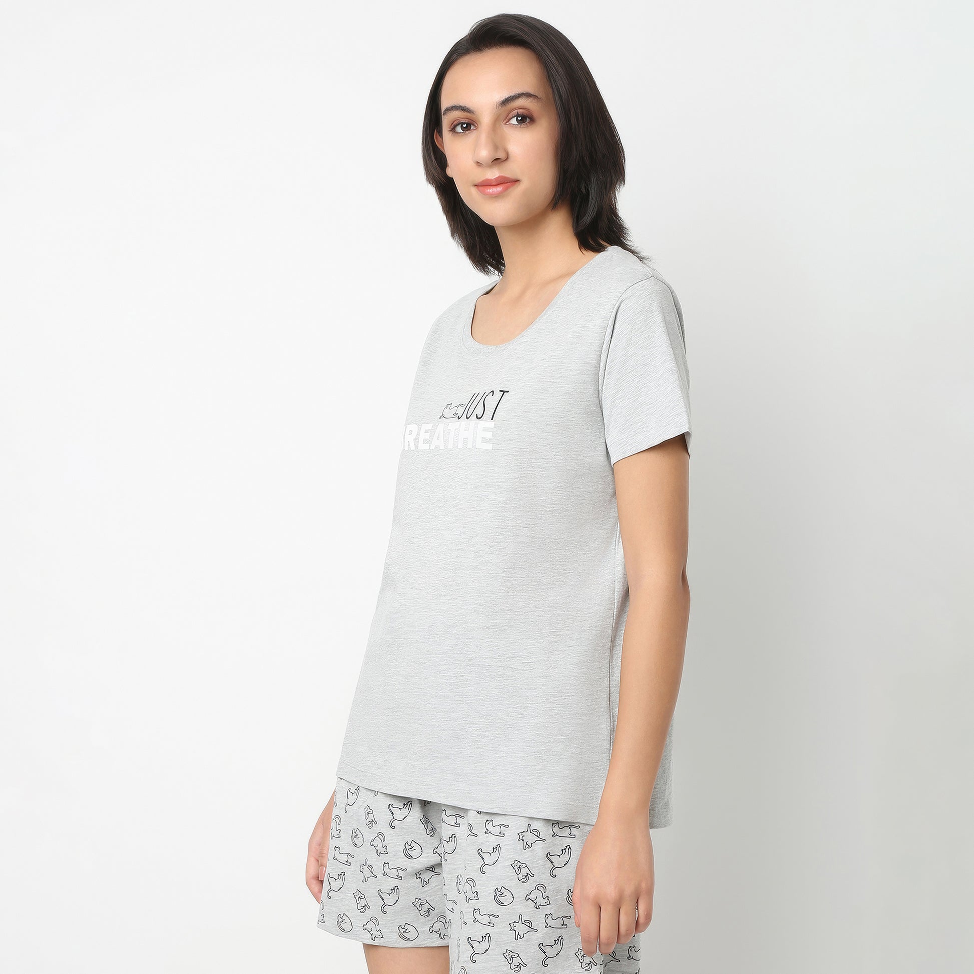 Regular Fit Animal Print Crew Neck T-Shirt