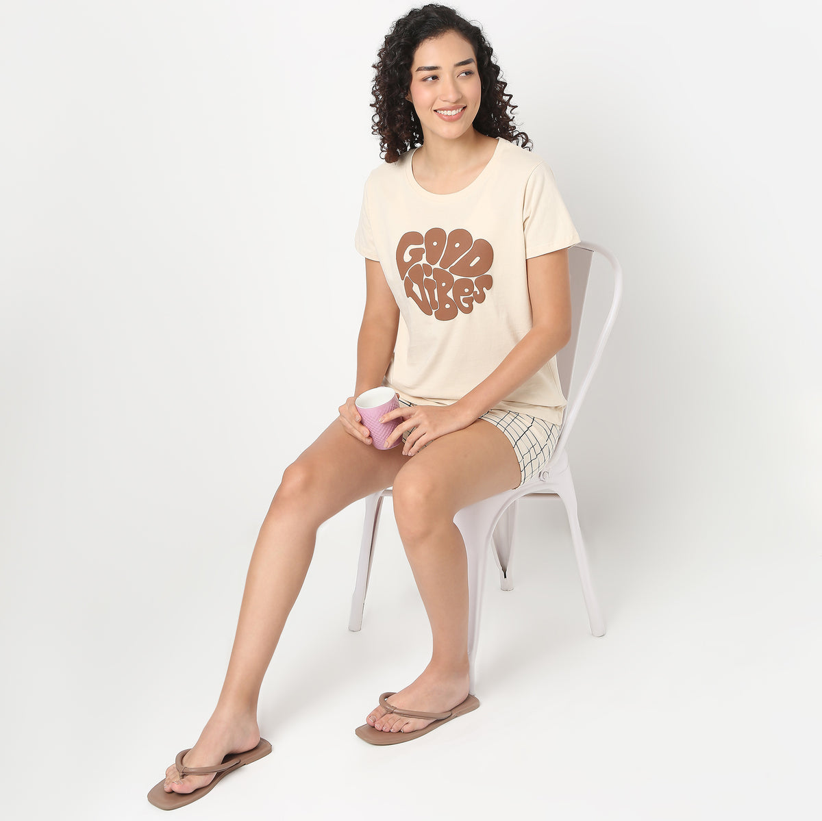 Chest Print Loungewear T-shirt 