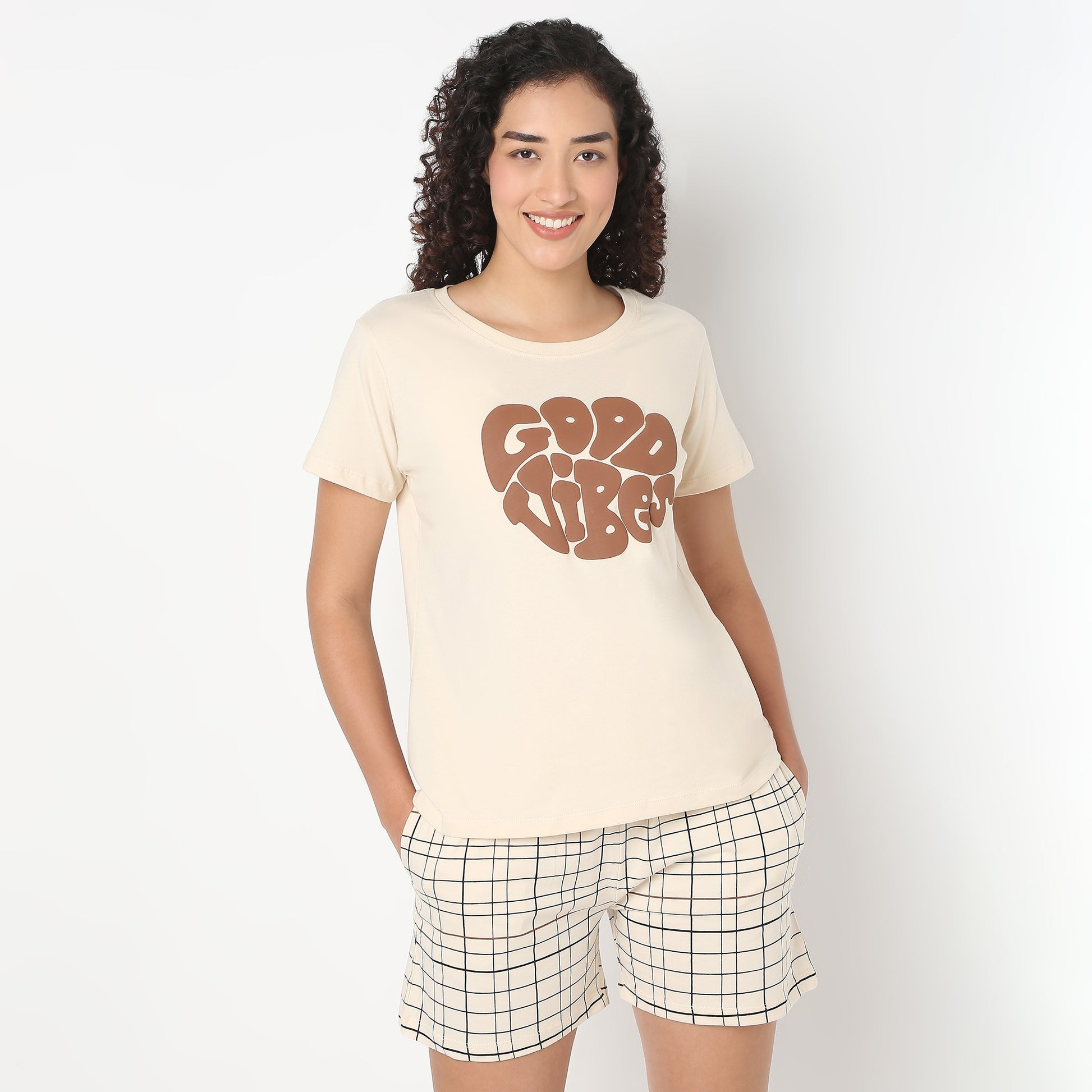 Chest Print Loungewear T-shirt 